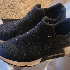 ASH Black Lifting Sneakers with Crystal Studded Detail 9.5M